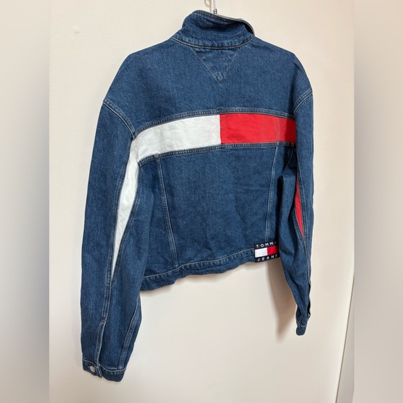 NWOT Tommy Hilfiger Tommy Jeans Claire Cropped Denim Jacket Size XL - Picture 9 of 13